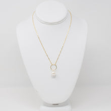 Load image into Gallery viewer, Paperclip, Pearl, &amp; Circle Necklace
