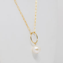 Load image into Gallery viewer, Paperclip, Pearl, &amp; Circle Necklace
