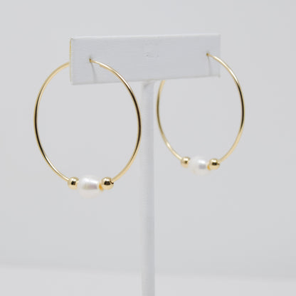Simple Pearl Hoop