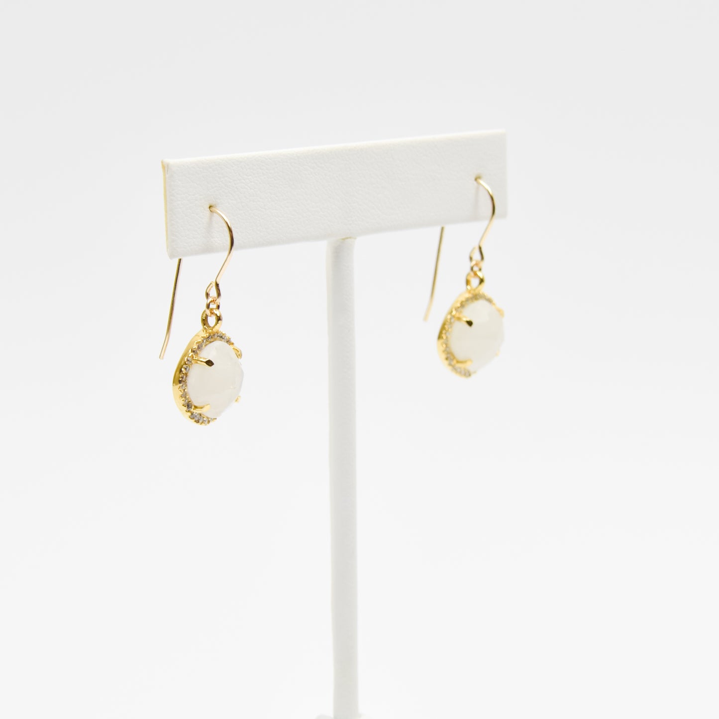 Moonstone Bezel Earrings