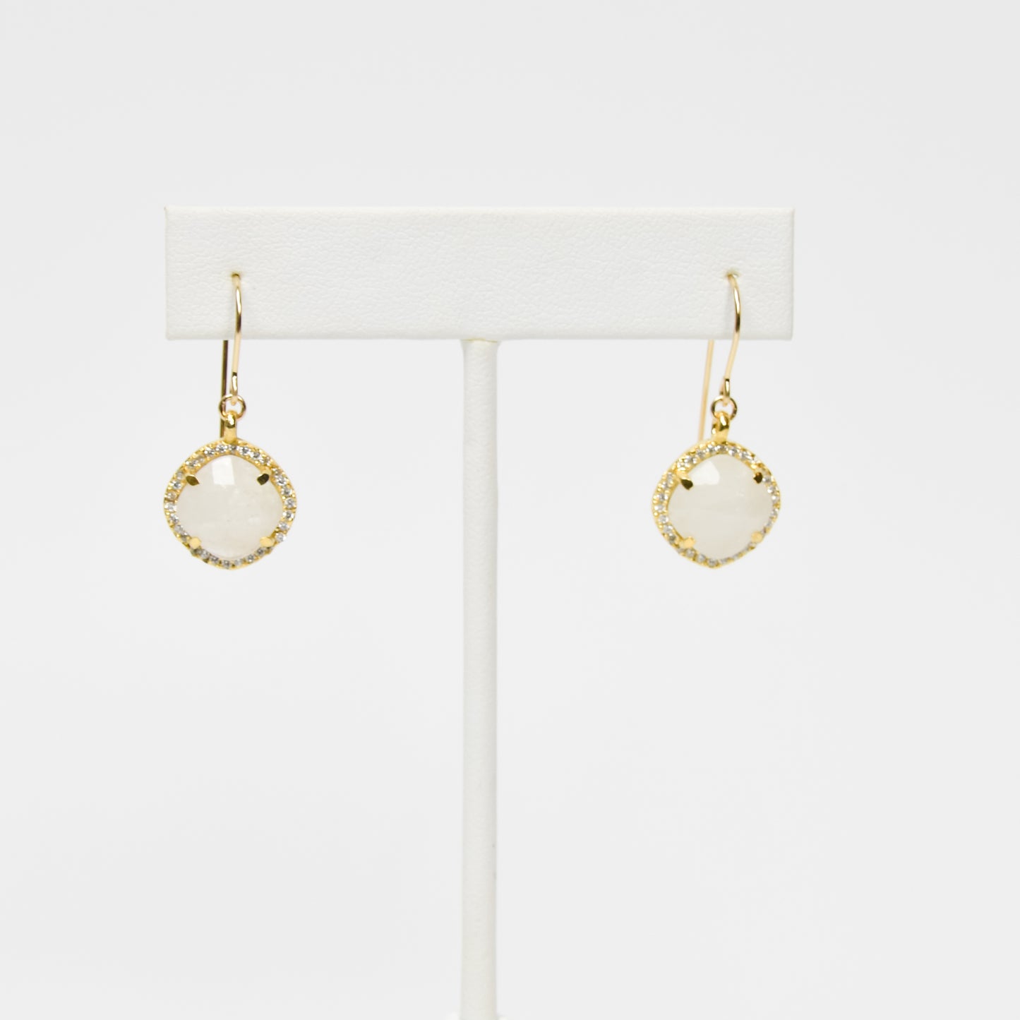 Moonstone Bezel Earrings