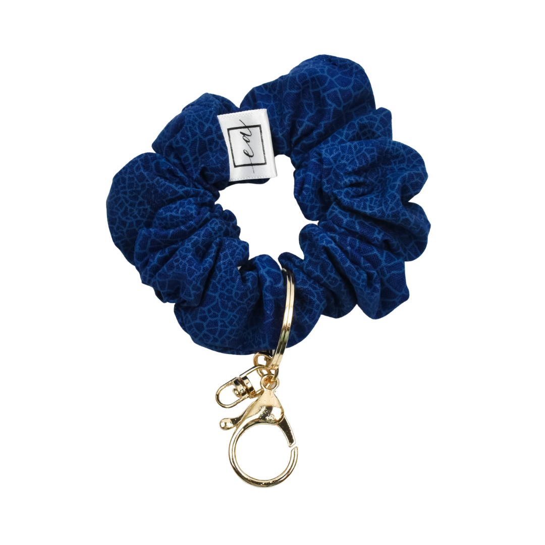 Sapphire Scrunchie Key Chain
